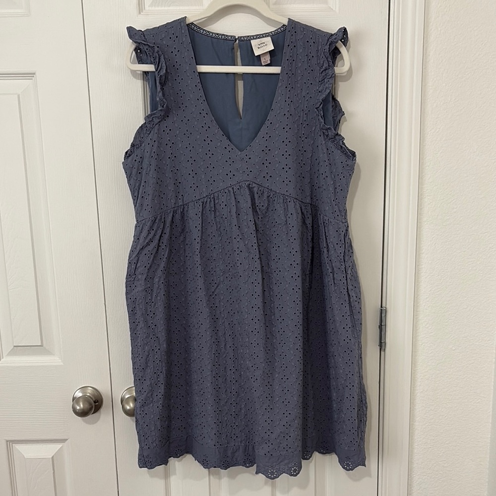Knox Rose Blue Eyelet Dress